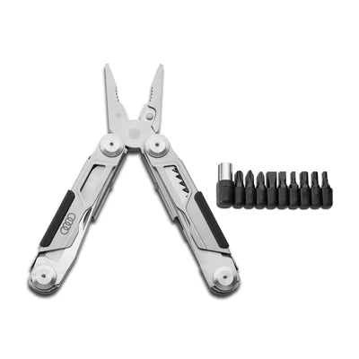 Audi Multitool – 16 functii, otel inoxidabil, husa inclusa - CarFun.ro - Accesorii Originale