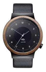 Ceas de mana Volkswagen ID. – solar, unisex, lemn natural + piele vegana - CarFun.ro - Accesorii Originale