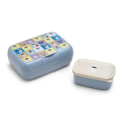 Cutie pranz copii Audi albastra, compartimentata, fara BPA - CarFun.ro - Accesorii Originale