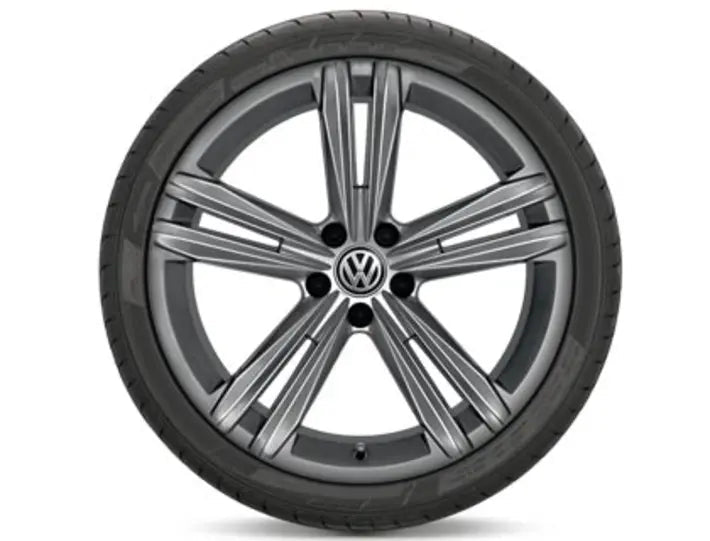 Janta aliaj Volkswagen Sebring 19 inch, 8.5Jx19, 5/112/28, Grau Metallic – Touareg (2018–prezent) - CarFun.ro - Accesorii Originale