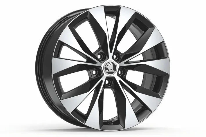 Janta din Aluminiu Skoda Cassiopeia, 18 inch, Negru Lucios, Compatibila cu Anvelope 235/45 R18 pentru Superb III - CarFun.ro - Accesorii Originale