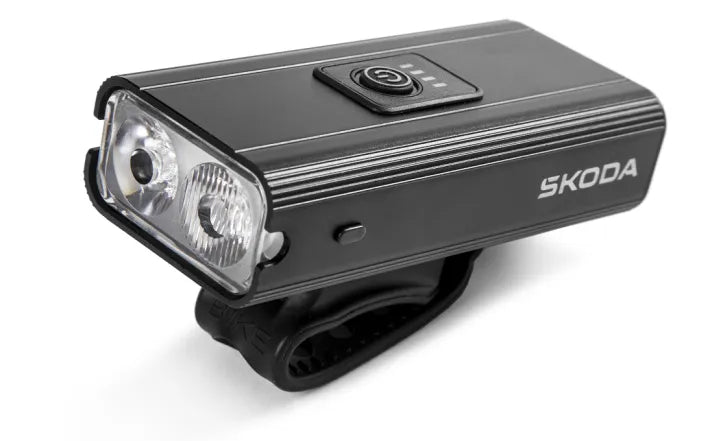 Lampa LED fata bicicleta Skoda – 600 lumeni – USB reincarcabila - CarFun.ro - Accesorii Originale