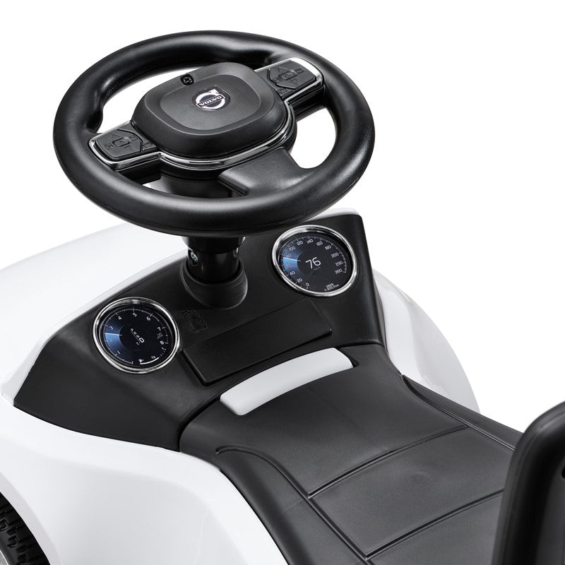 Masinuta copii Volvo XC90 Foot to Floor – alb/negru, cu claxon si muzica - CarFun.ro - Accesorii Originale