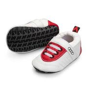 Pantofi bebelusi Audi Sport piele alb rosu marime 17 - 18 - CarFun.ro - Accesorii Originale
