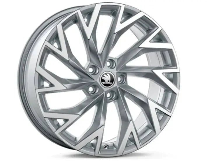 Set complet roti de iarna Skoda Helix 19", argintiu, cu anvelope Bridgestone Blizzak LM005 235/40 R19 96V XL - CarFun.ro - Accesorii Originale