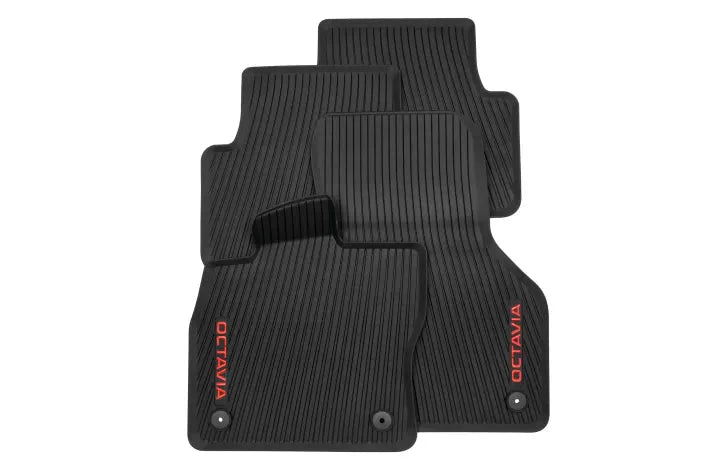 Set Covorase Auto Skoda Octavia IV (2020 - ) – All Season, Negru, 4 Bucati - CarFun.ro - Accesorii Originale