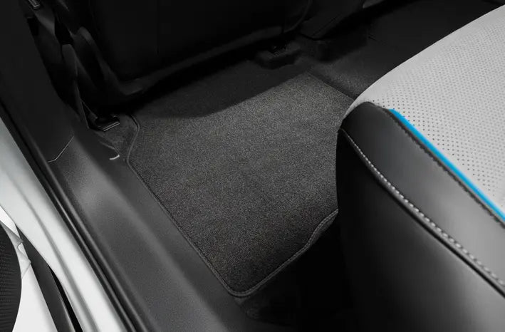 Set covorase textile „Plus” pentru ID.7, 4 bucati, pentru fata si spate, negru satin - Volkswagen Shop