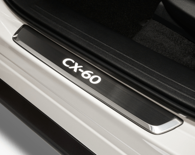 Set praguri usi iluminate Mazda CX - 60 din otel inoxidabil cu logo CX - 60 - CarFun.ro - Accesorii Originale