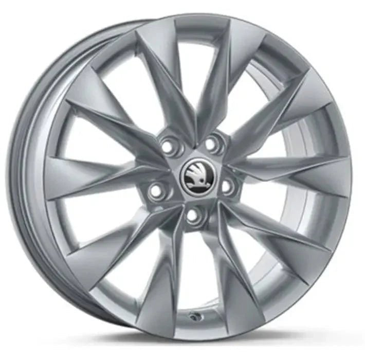 Set Roti Iarna Skoda cu Jante Crystal 17" Argintii si Anvelope Bridgestone Blizzak LM005 215/55 R17 XL - CarFun.ro - Accesorii Originale