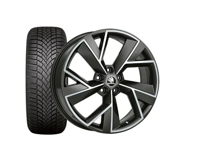 Set Roti Iarna Skoda cu Jante Triglav 19" Negre si Anvelope Bridgestone Blizzak LM005 235/50 R19 XL - CarFun.ro - Accesorii Originale
