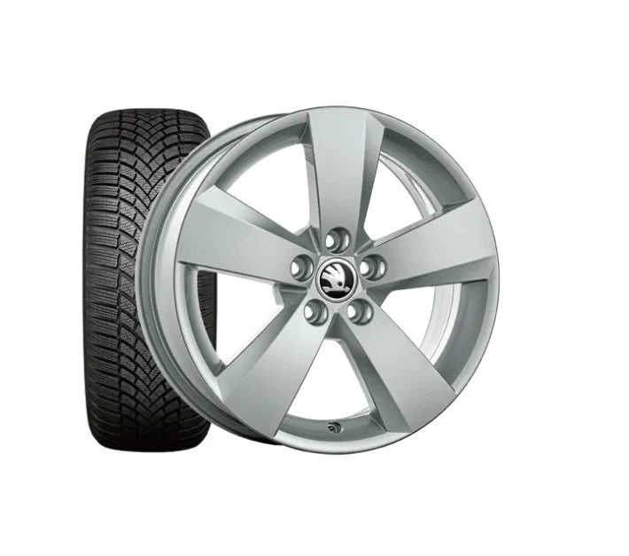Set Roti Iarna Skoda Scala/Kamiq cu Jante Nanuq 16" si Anvelope Bridgestone Blizzak LM005 195/60 R16 - CarFun.ro - Accesorii Originale