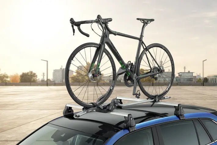 Suport bicicleta Skoda – aluminiu eloxat, montaj pe bare transversale - CarFun.ro - Accesorii Originale
