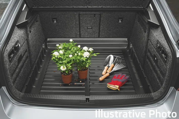 Tava Portbagaj Skoda pentru Superb Combi 3V5, Negru cu Inscripție Superb - CarFun.ro - Accesorii Originale