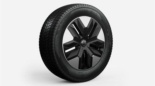 Set roti iarna originale Volvo EX30 18 inch – 5-Spoke Silver/Glossy Black