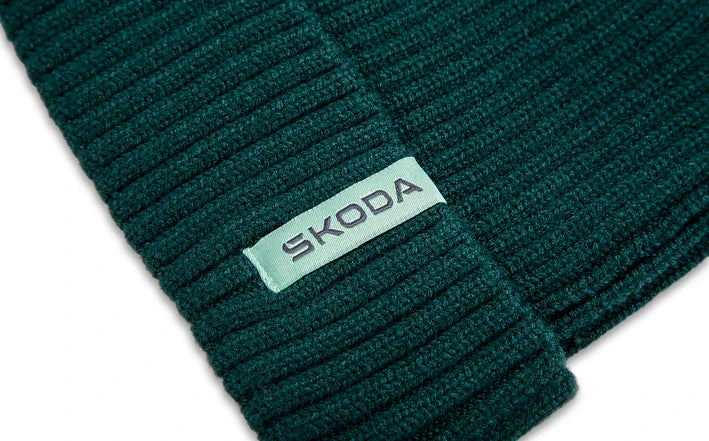 Set caciula si fular Skoda – verde emerald