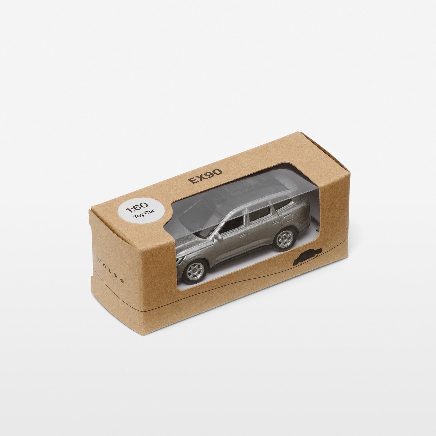 Masinuta jucarie originala Volvo EX90 scara 1:60 Vapour Grey