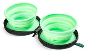 Castroane Pliabile Silicon Skoda pentru Caini, Electric Green