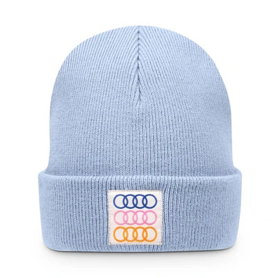 Caciula Audi copii mici bleu deschis vedere fata