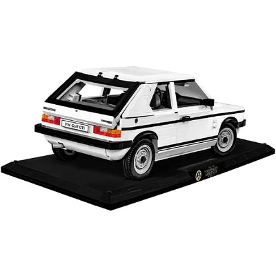 Jucarie constructie Volkswagen Golf 1 GTI Executive Edition, 1743 piese, scara 1:12, alb