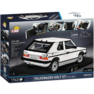 Jucarie constructie Volkswagen Golf 1 GTI Executive Edition, 1743 piese, scara 1:12, alb
