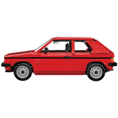 Jucarie constructie Volkswagen Golf 1 rosu, 1533 piese, scara 1:12