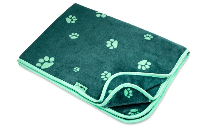 Patura pentru caini Skoda Hundedecke – verde electric 100x70 cm