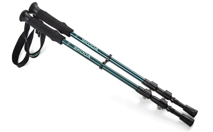 Baston de Trekking Skoda, Telescopic, Verde Emerald