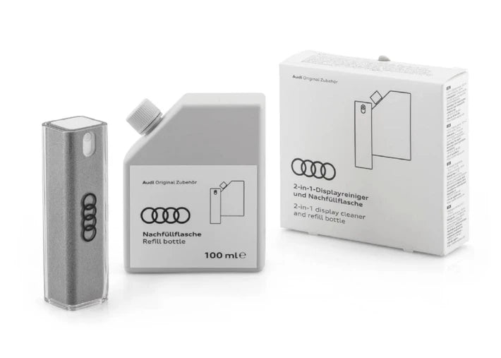 Detergent afisaj 2-in-1 Audi cu husa microfibra si flacon reincarcare