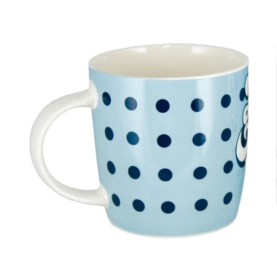 Cana mare originala Volkswagen design Beetle albastru New Bone China