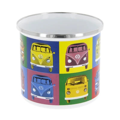 Cana emailata retro 500ml - detaliu design