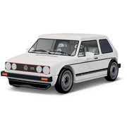 Jucarie constructie Volkswagen Golf 1 GTI alb 64 piese