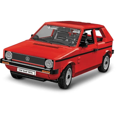 Jucarie constructie Volkswagen Golf 1 rosu 1533 piese scara 1:12