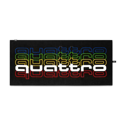 Prosop plaja original Audi quattro Pulse x Move 80x180 cm negru