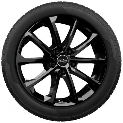 Set roți iarnă Audi A6 18" cu jante negre AZW Diamant și anvelope Bridgestone Blizzak 6