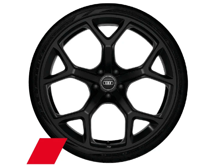Set roți iarnă originale Audi RS5 cu jante 21 inch negre și anvelope Bridgestone Blizzak LM005 255/35 R21