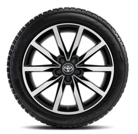 Janta aliaj 18x8J black machined cu anvelopa Dunlop Winter 225/40R18 pentru Toyota Corolla