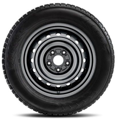 Janta otel 16x6.5J black cu anvelopa Dunlop Winter 205/60R16 pentru Toyota Proace City Verso