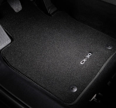 Set 4 covorase Standard negru Mazda CX-30 cu logo CX-30 si margine brodata