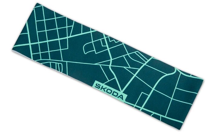 Banda Skoda unisex pentru cap – verde emerald / electric green - CarFun.ro - Accesorii Originale