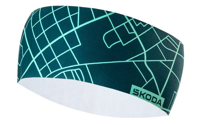 Banda Skoda unisex pentru cap – verde emerald / electric green - CarFun.ro - Accesorii Originale