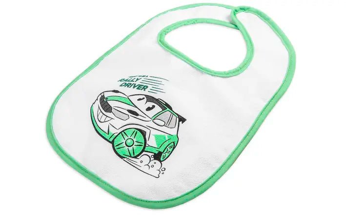 Bavetica Copii Skoda Motorsport Fabia RS Rally2 Originala – alb / electric green - CarFun.ro - Accesorii Originale