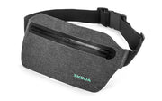 Borseta Skoda – gri cu branding verde electric, 100% poliester - CarFun.ro - Accesorii Originale