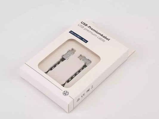 Cablu de incarcare si date original VW, USB-C - USB-C 70cm - Volkswagen Shop