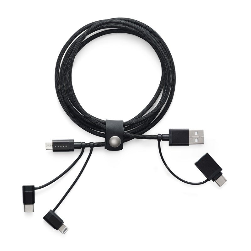 Cablu incarcare universal Volvo 3 - in - 1 USB - C – Apple, Android – 1.5 m – original - CarFun.ro - Accesorii Originale