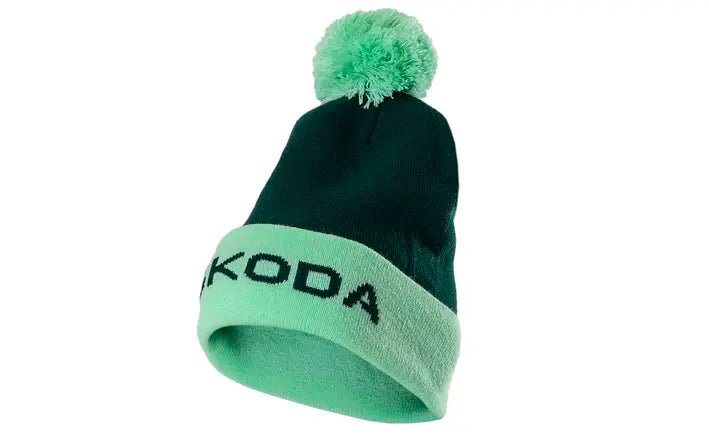 Caciula Skoda Hockey knitted emerald green - CarFun.ro - Accesorii Originale