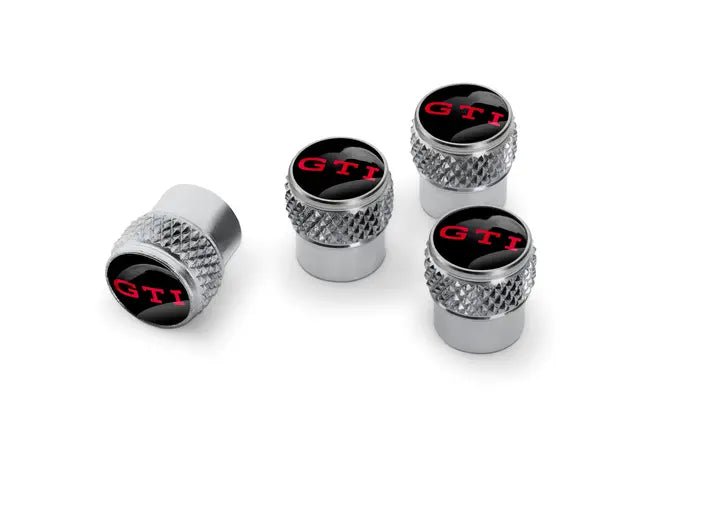 Capace supapa Volkswagen Original cu logo GTI rosu - Set de 4 bucati - Volkswagen Shop