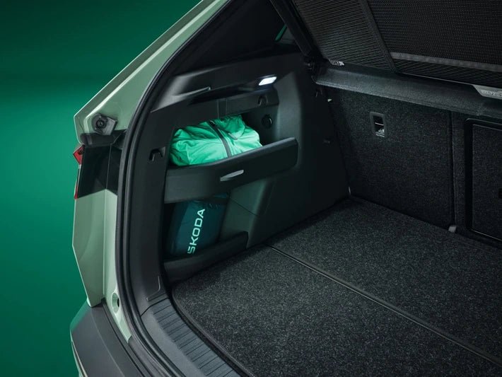 Compartimentare portbagaj Skoda Elroq iV torpedou lateral original - CarFun.ro - Accesorii Originale