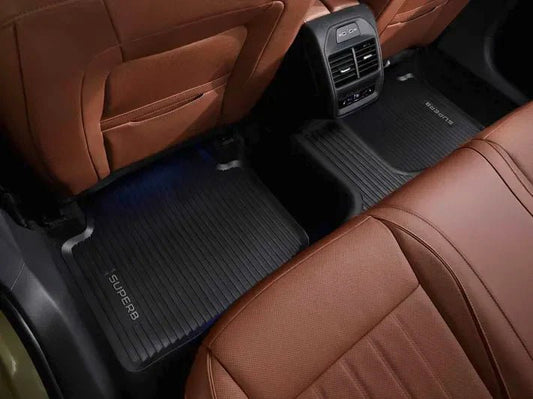 Covor protectie tunel central Skoda Superb IV – material TPE rezistent - CarFun.ro - Accesorii Originale