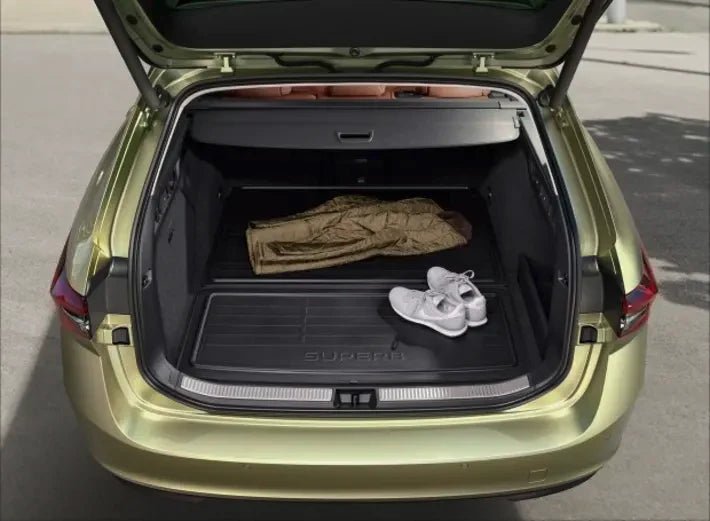Covoras portbagaj reversibil si pliabil Skoda Superb IV Combi – textil si plastic - CarFun.ro - Accesorii Originale