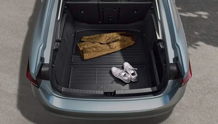 Covoras portbagaj reversibil si pliabil Skoda Superb IV – textil si plastic - CarFun.ro - Accesorii Originale